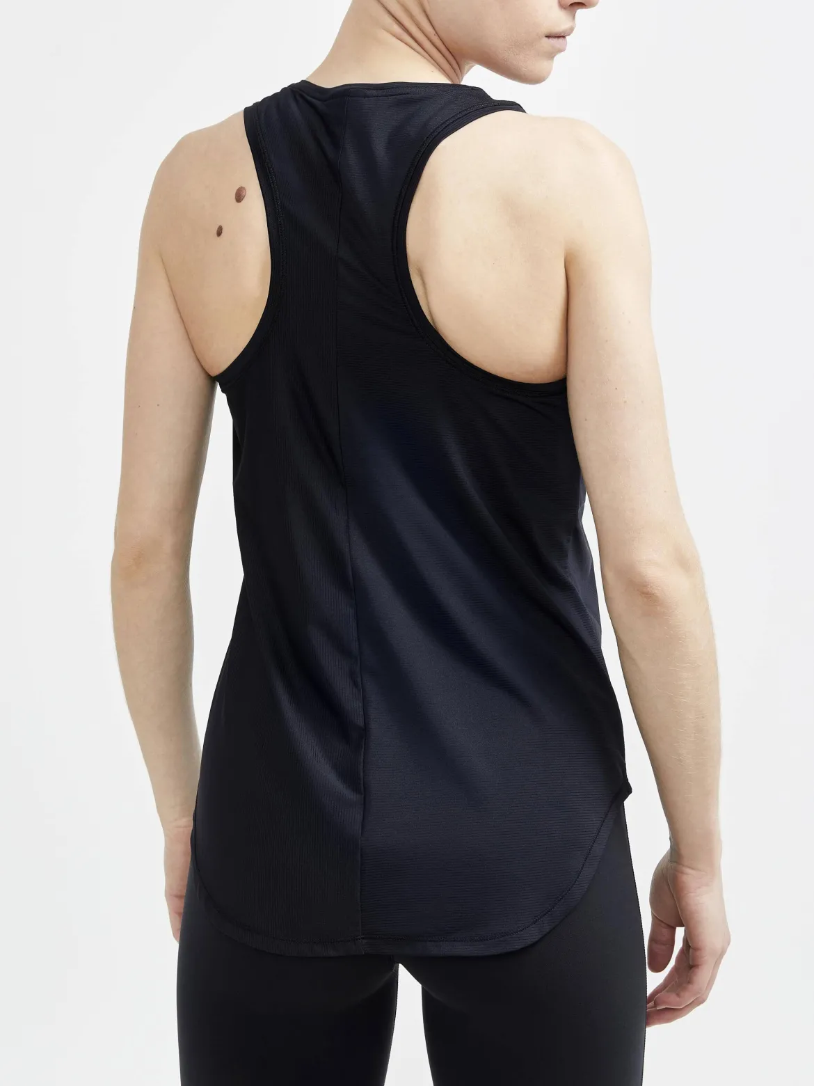 Women's Core Charge Rib Singlet - Black