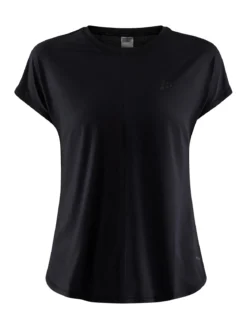 Women's Core Charge Rib Tee - Black