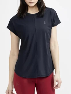 Women's Core Charge Rib Tee - Black