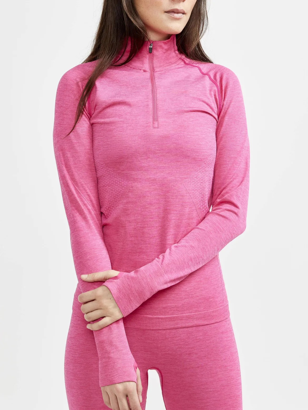Women's Core Dry Active Comfort Zip Baselayer - FAME