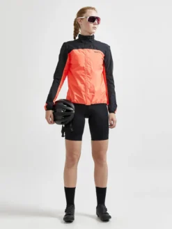 Women's Core Endur Hydro Cycling Jacket - BLACK/SHOCK