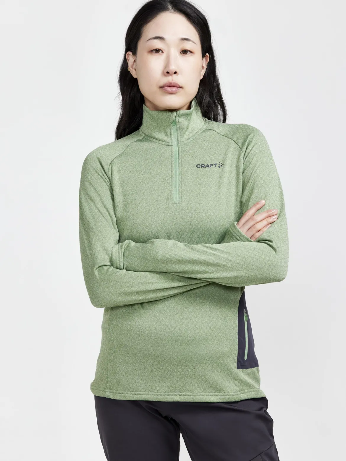 Women's Core Trim Thermal Midlayer - GREY MELANGE
