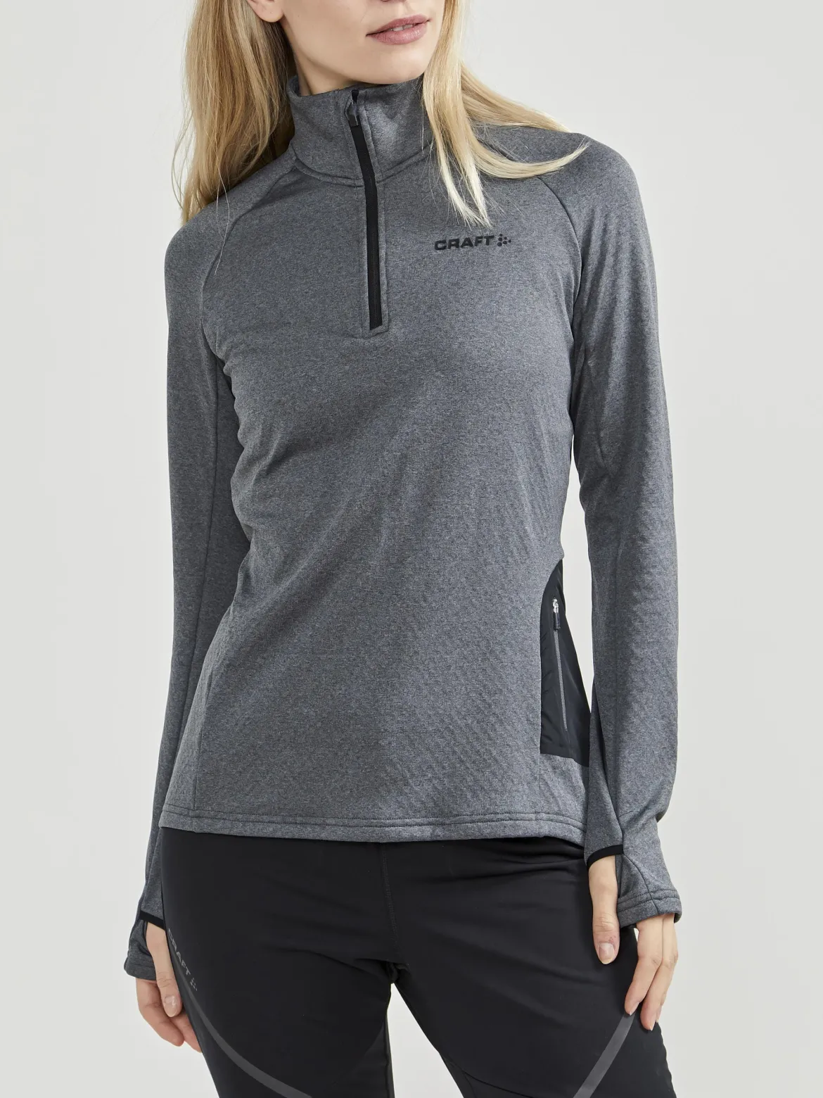 Women's Core Trim Thermal Midlayer - Dk Grey Melange