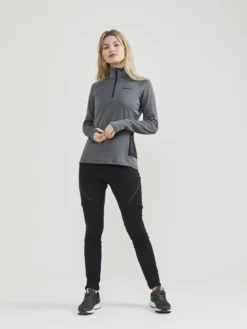 Women's Core Trim Thermal Midlayer - Dk Grey Melange