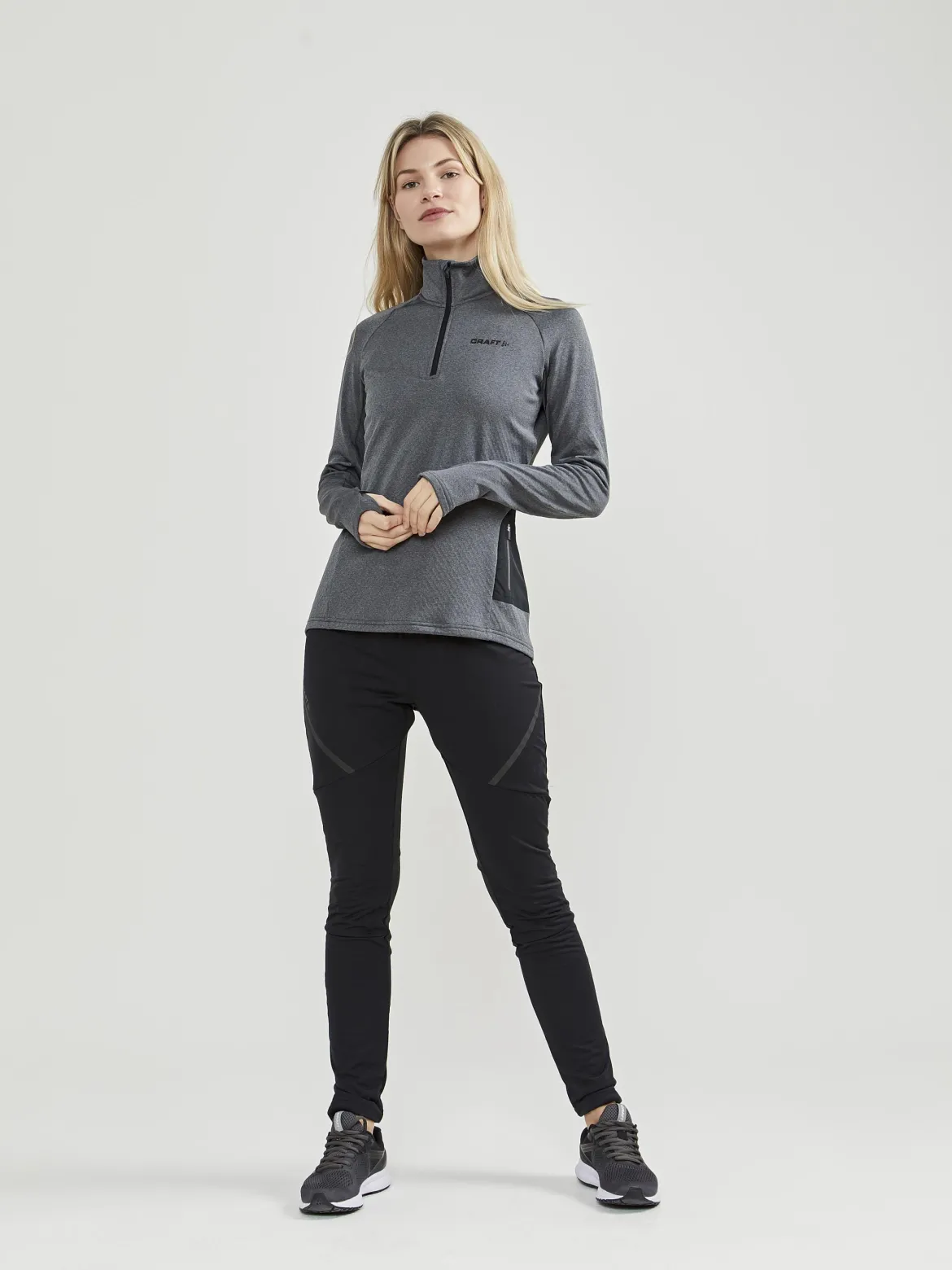 Women's Core Trim Thermal Midlayer - Dk Grey Melange