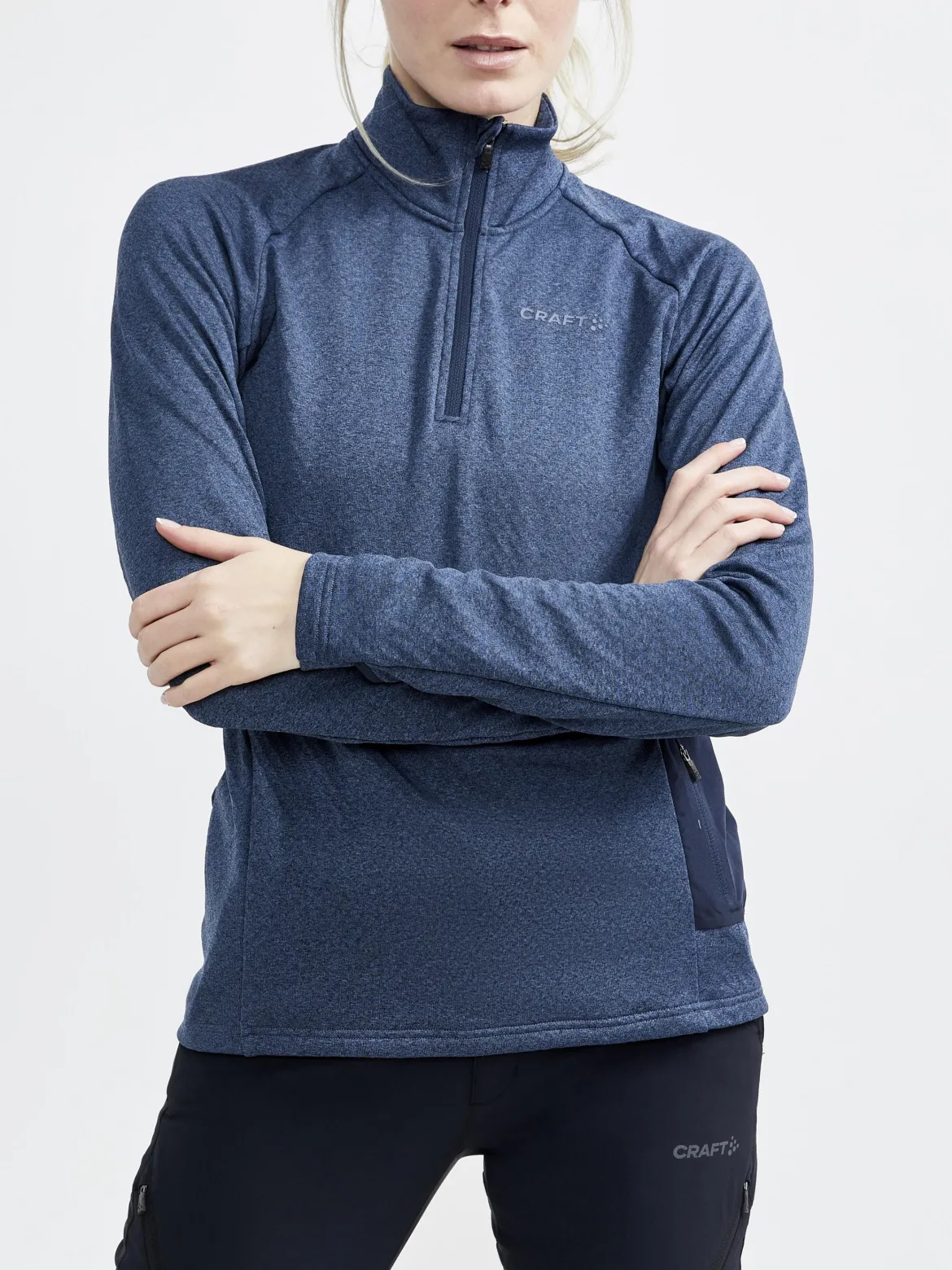 Women's Core Trim Thermal Midlayer - BLUES-MELANGE