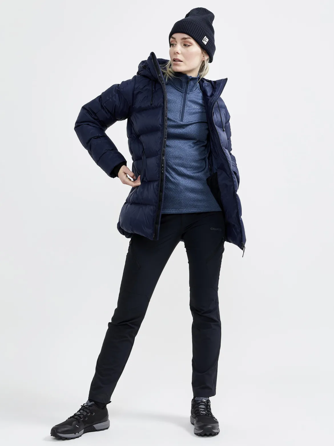 Women's Core Trim Thermal Midlayer - BLUES-MELANGE