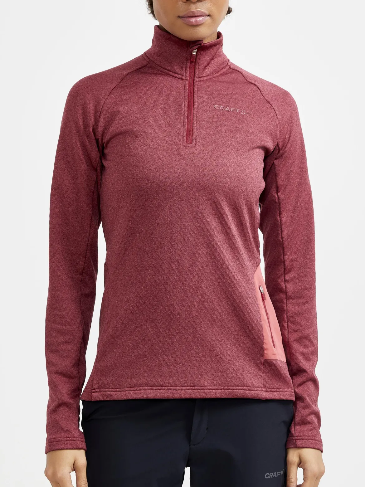 Women's Core Trim Thermal Midlayer - RHUBARB MELANGE