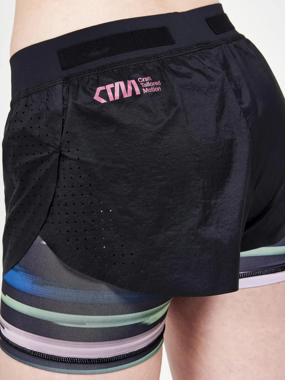 Women's CTM Distance 2In1 Running Shorts - MULTI-ROXO