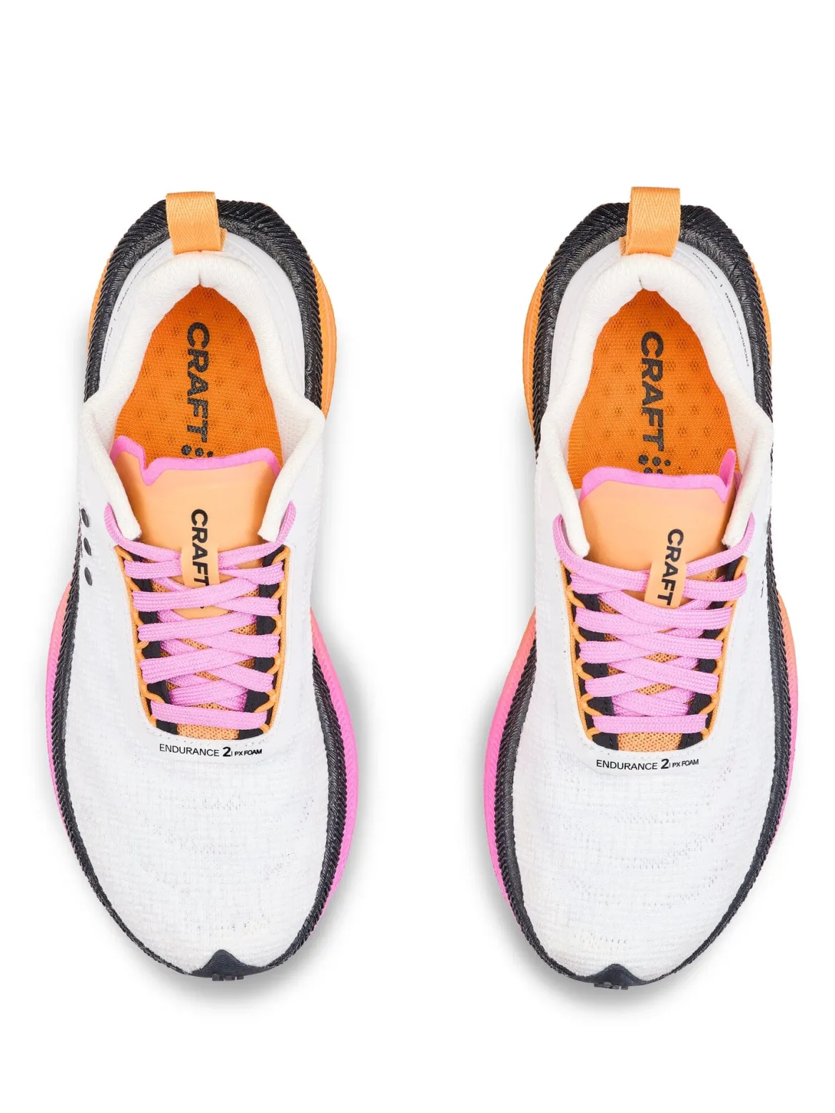 Women's Endurance 2 Running Shoe - Ash White/ Fuchsiaa