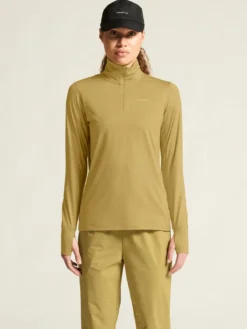 Women's Flow HZ LS - KHAKI MELANGE