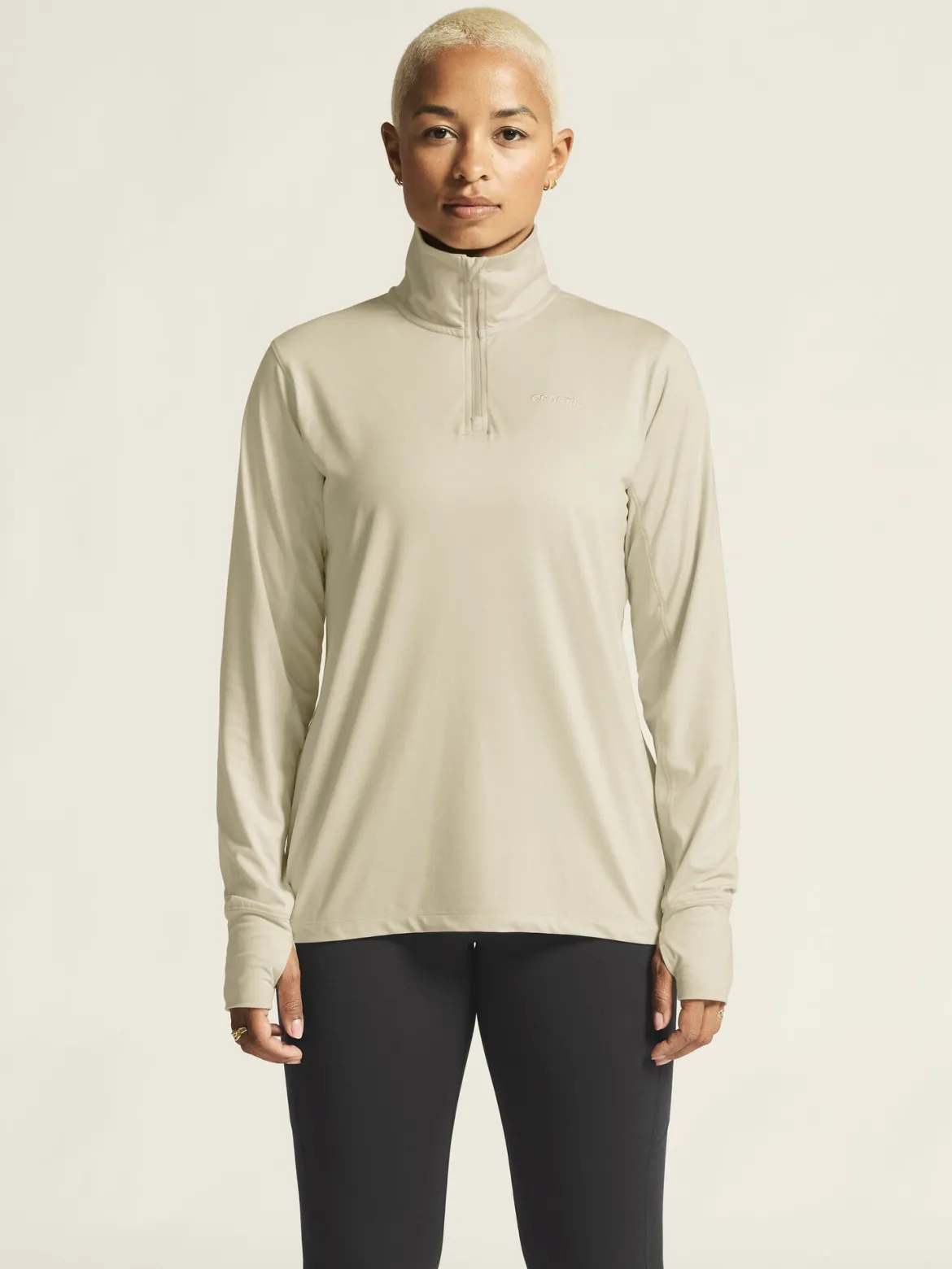 Women's Flow HZ LS - PLASTER-MELANGE
