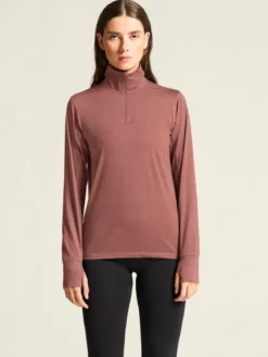 Women's Flow HZ LS - ROSE BROWN/MELANGE