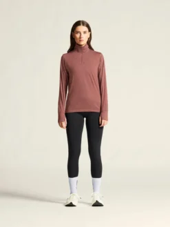 Women's Flow HZ LS - ROSE BROWN/MELANGE