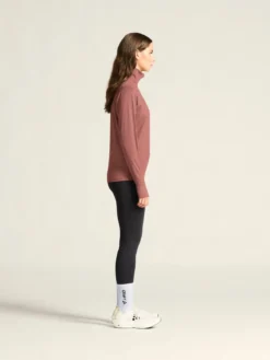 Women's Flow HZ LS - ROSE BROWN/MELANGE