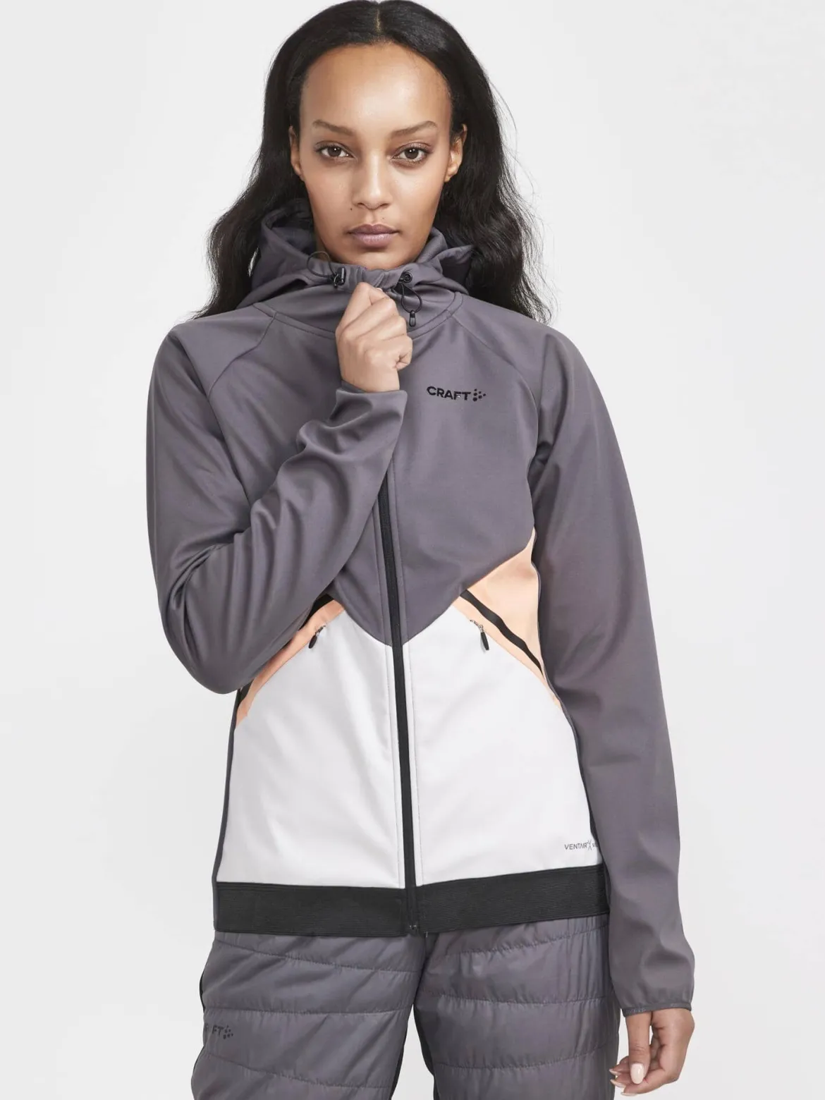 Women's Glide Hood Jacket - GRANITE/ASH