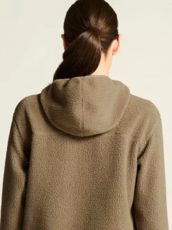 Women's Join Pile Fleece Full-Zip Hood - Taupe