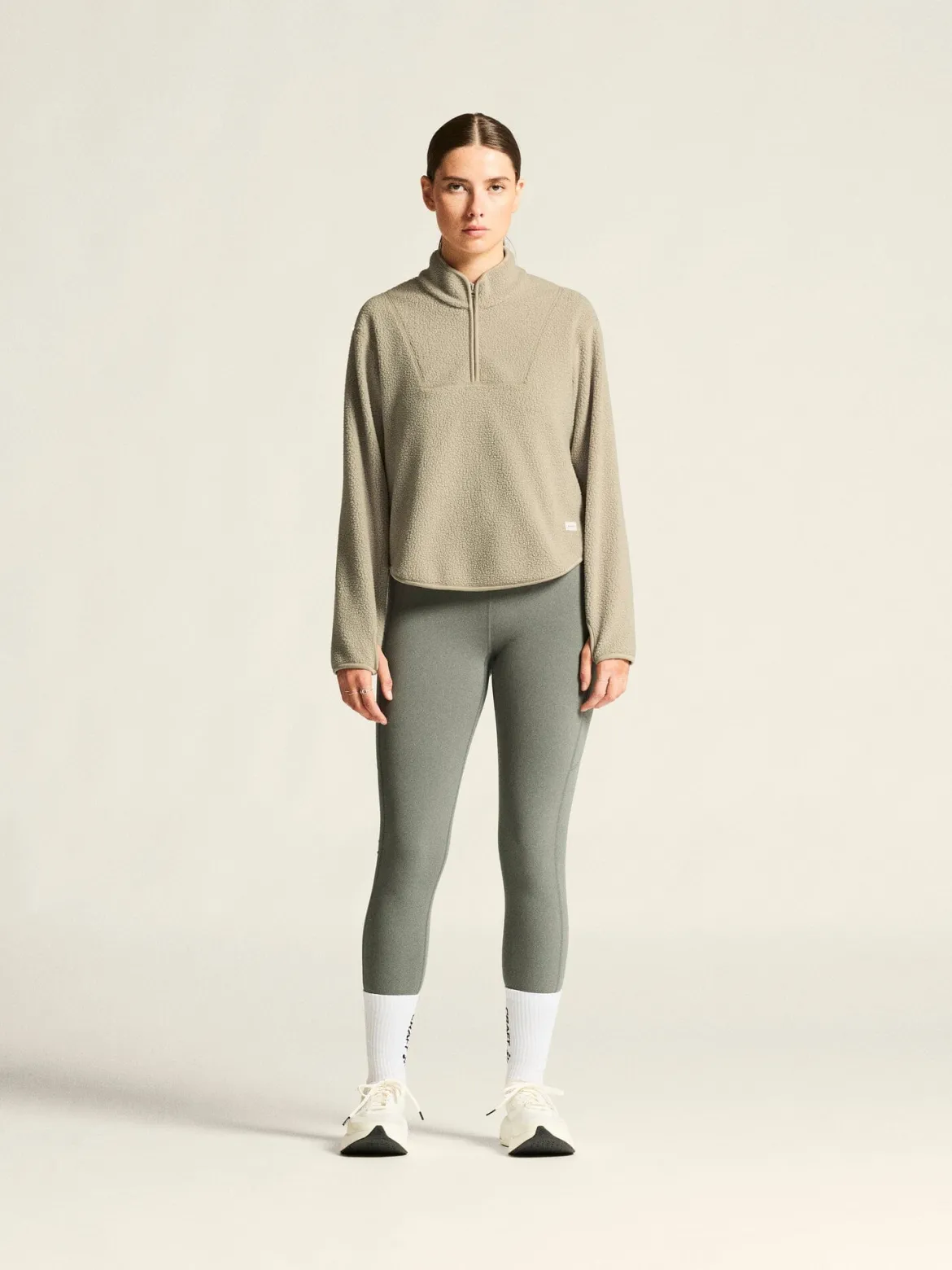 Women's Join Pile Fleece Half-Zip - Hay