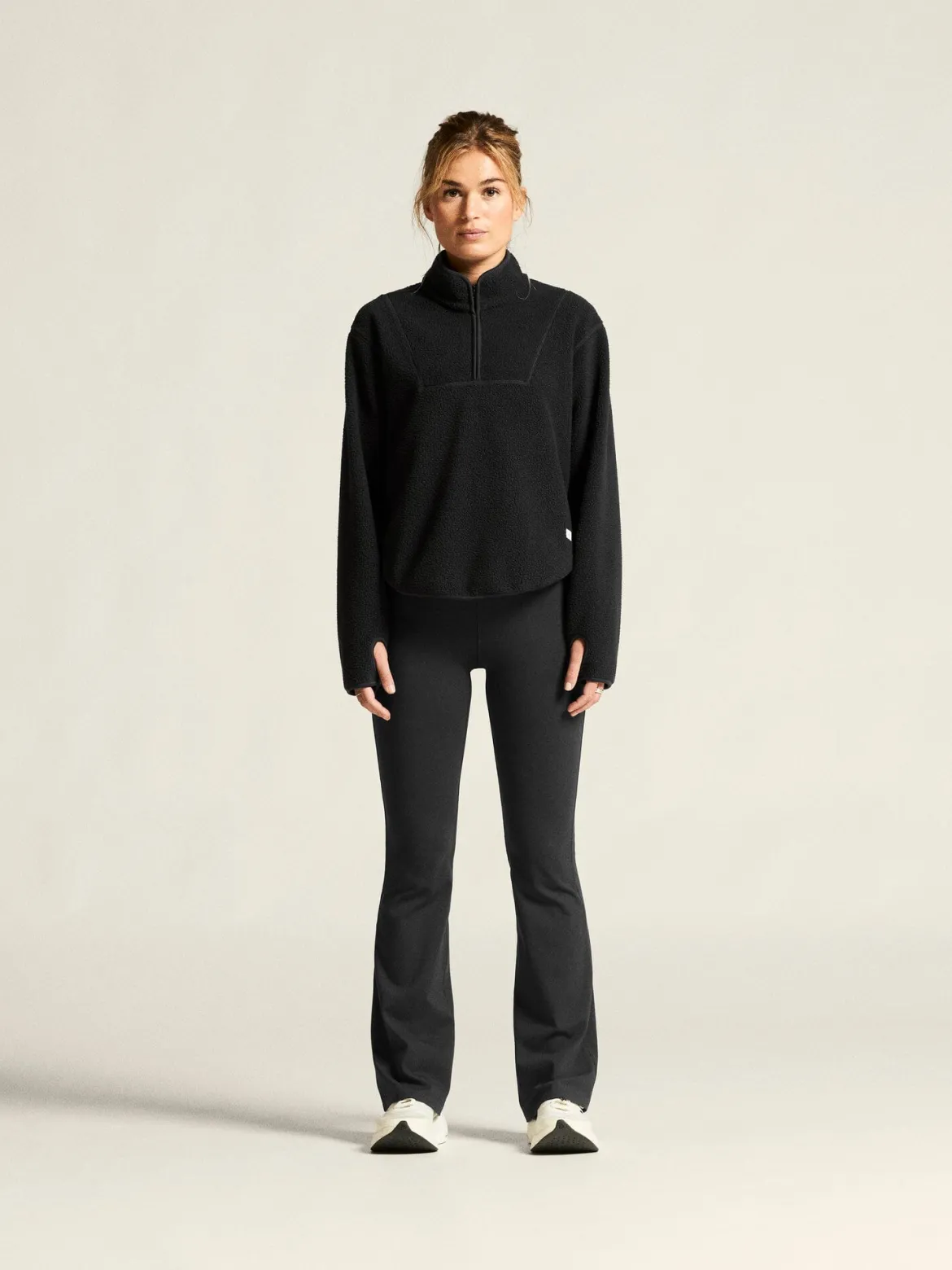 Women's Join Pile Fleece Half-Zip - Black