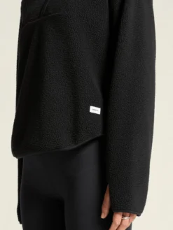 Women's Join Pile Fleece Half-Zip - Black