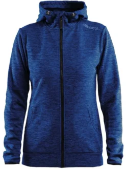 Women's Leisure Full Zip Hood - DEEP MELANGE