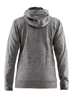 Women's Leisure Full Zip Hood - DARK GREY MELANGE