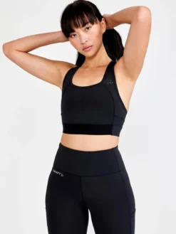Women's Pro Charge Blocked Training Sport Top - Black