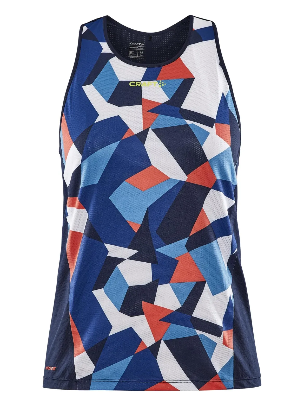 Women's Pro Dazzle Camo Running Singlet - BLAZE/P DAZZLE CAMO