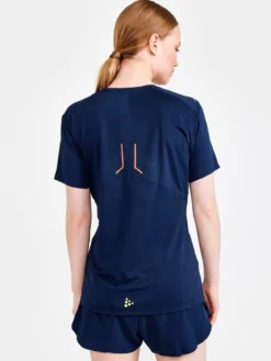 Women's Pro Dazzle Camo Running Tee - BLAZE/P DAZZLE CAMO