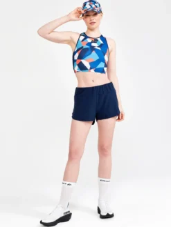 Women's Pro Dazzle Camo Running Shorts - BLAZE/P DAZZLE CAMO