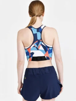 Women's Pro Dazzle Camo Running Top - BLAZE/P DAZZLE CAMO