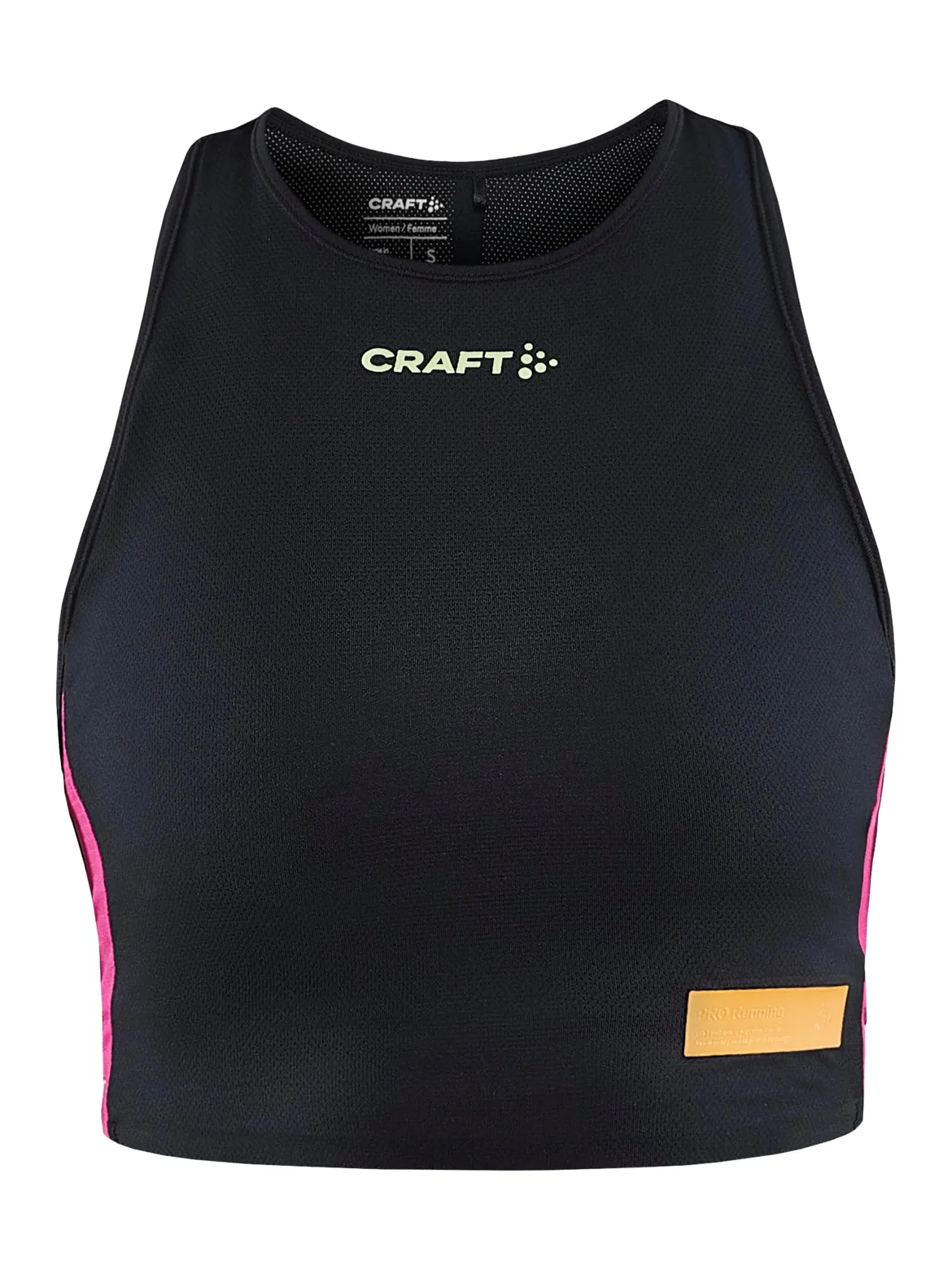Women's Pro Hypervent Running Cropped Top - BLACK-ROXO