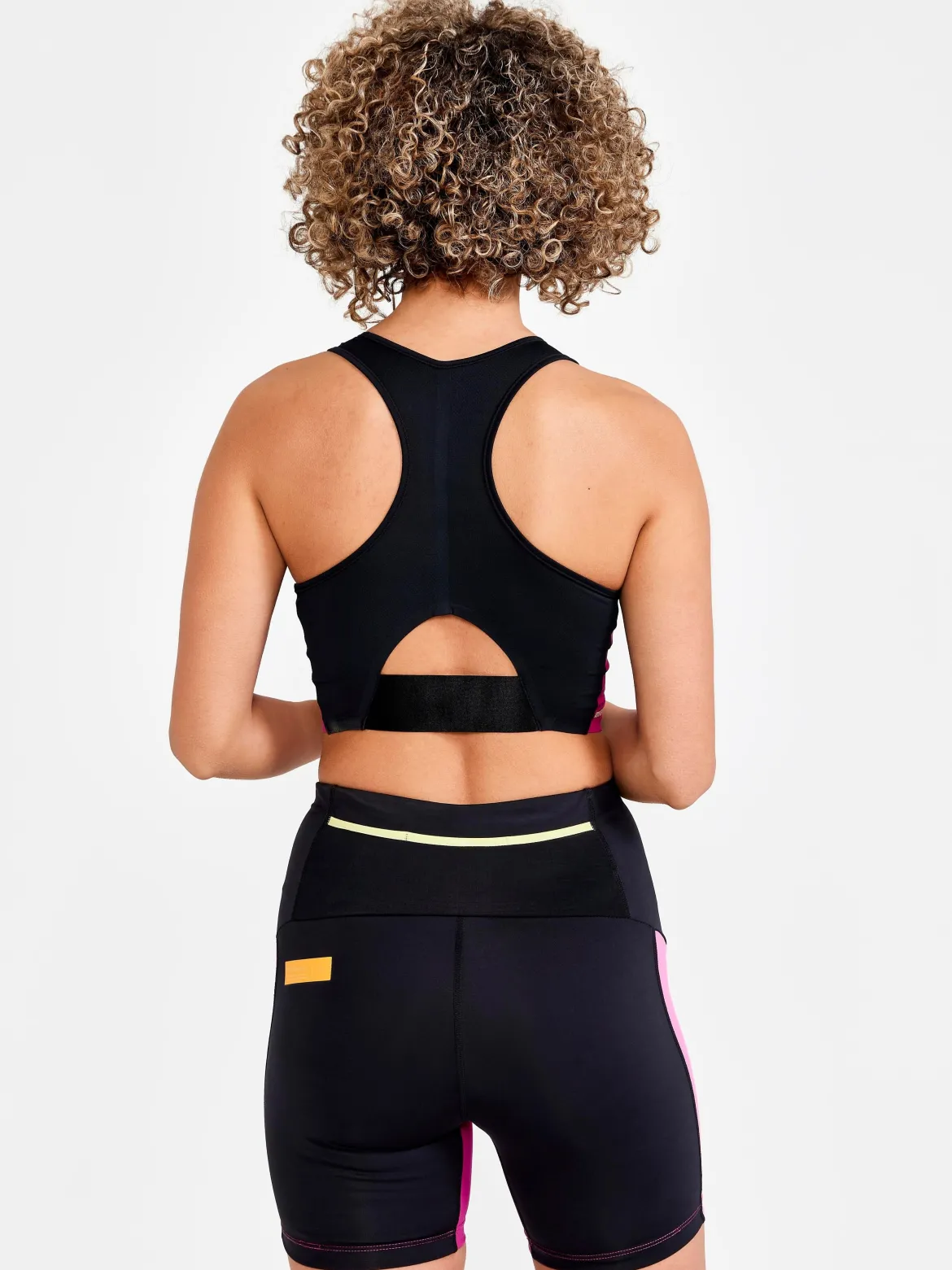 Women's Pro Hypervent Running Cropped Top - BLACK-ROXO
