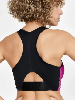 Women's Pro Hypervent Running Cropped Top - BLACK-ROXO