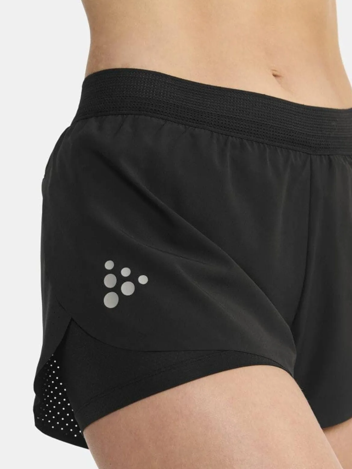 Women's Pro Hypervent Running Split Shorts 2 - Black