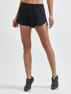 Women's Pro Hypervent Running Split Shorts - Black