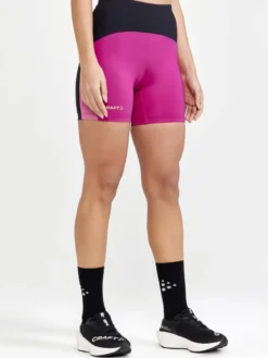 Women's Pro Hypervent Running Short Tights - BLACK-ROXO