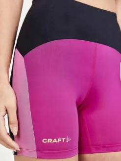 Women's Pro Hypervent Running Short Tights - BLACK-ROXO