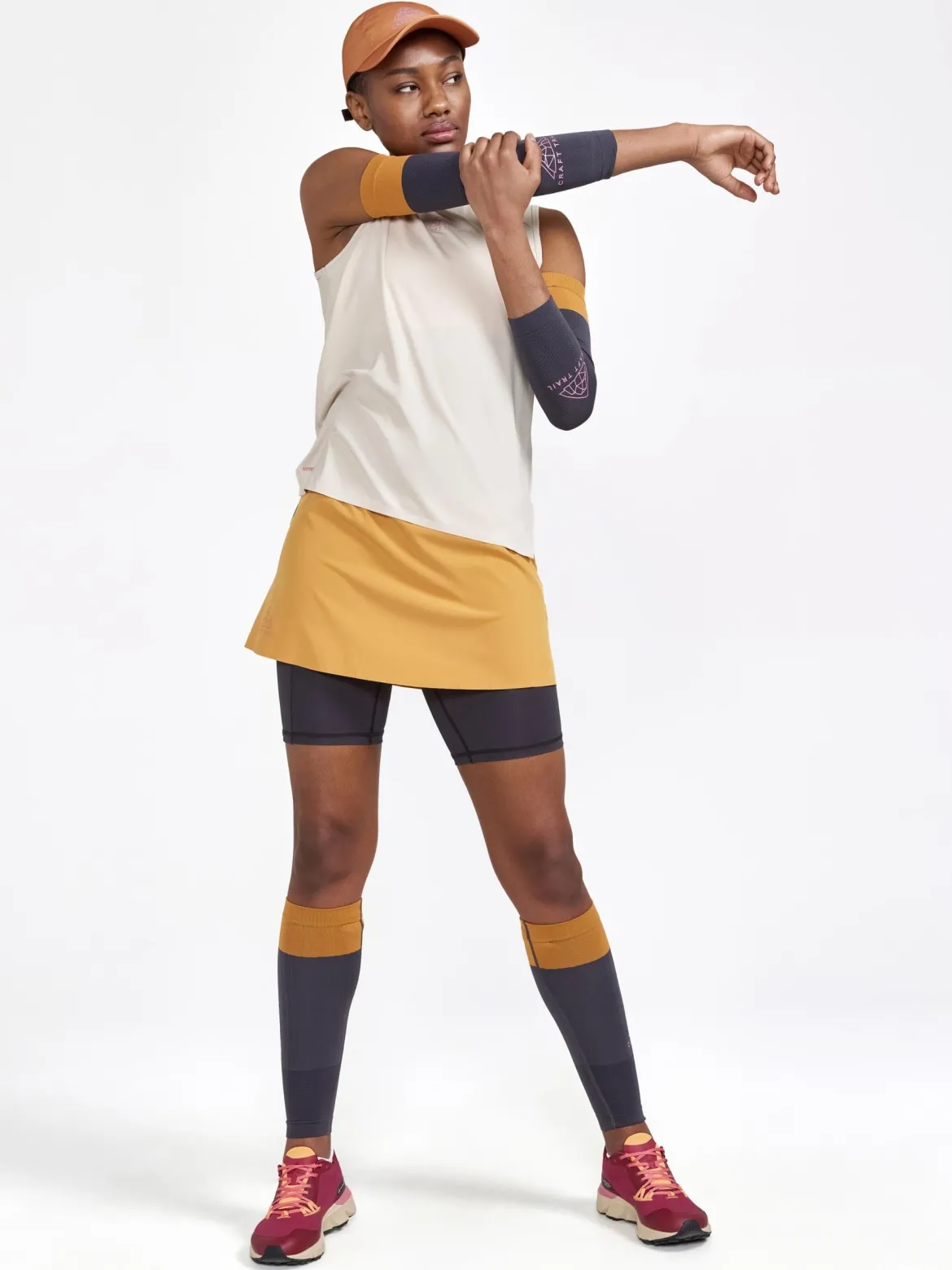 Women's Pro Trail Running 2-In-1 Skirt - DESERT-SLATE