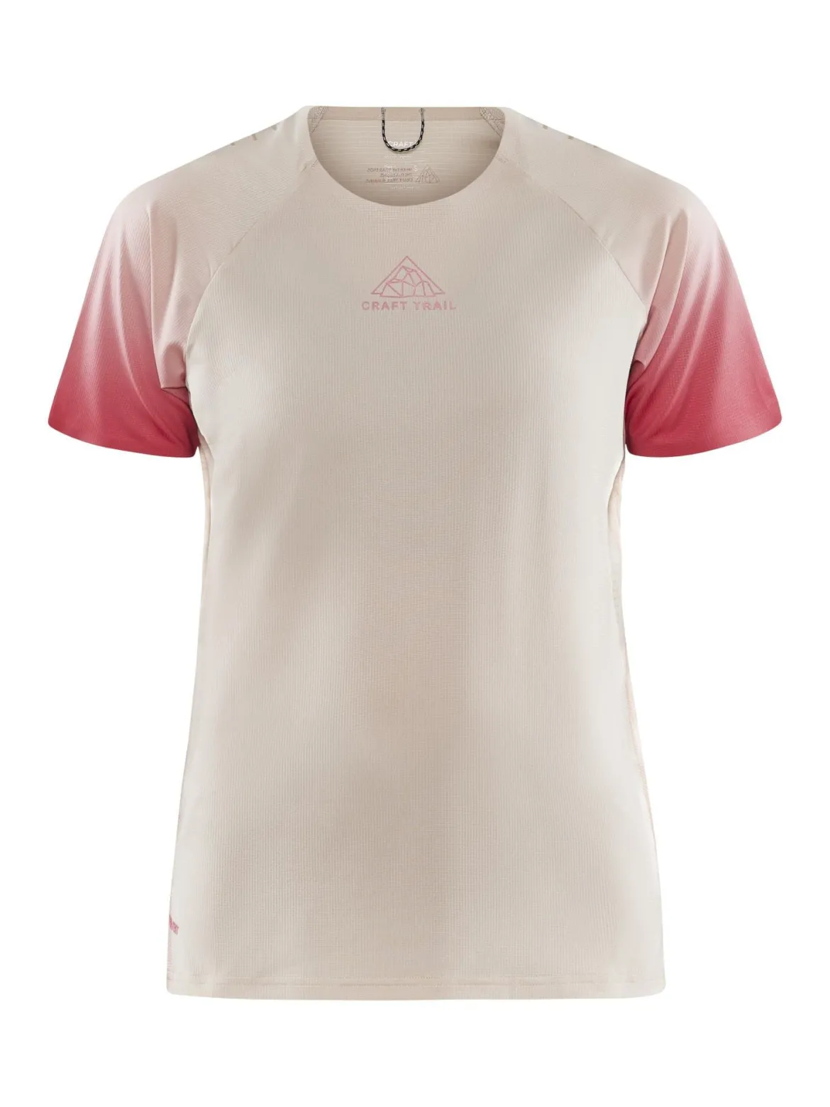 Women's Pro Trail Running Short Sleeve Tee - ECRU-MULTI