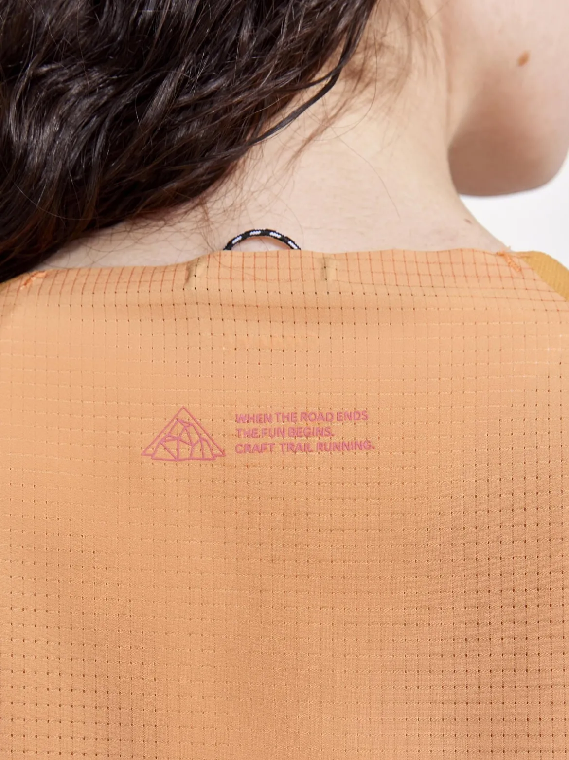 Women's Pro Trail Running Short Sleeve Tee - PEACH-DESERT