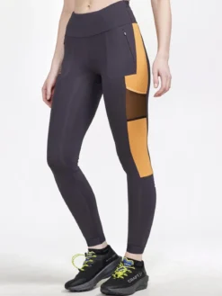 Women's Pro Trail Running Tights - Slate/Desert