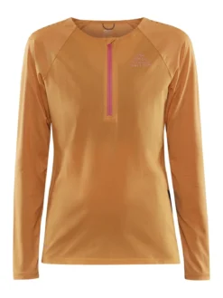 Women's Pro Trail Running Wind Longsleeve Tee - DESERT