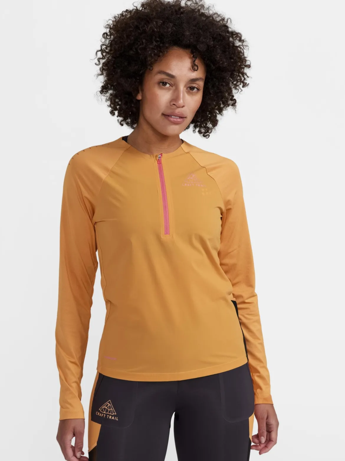 Women's Pro Trail Running Wind Longsleeve Tee - DESERT