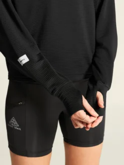Women's SubZ Funnelneck Running Jersey - Black