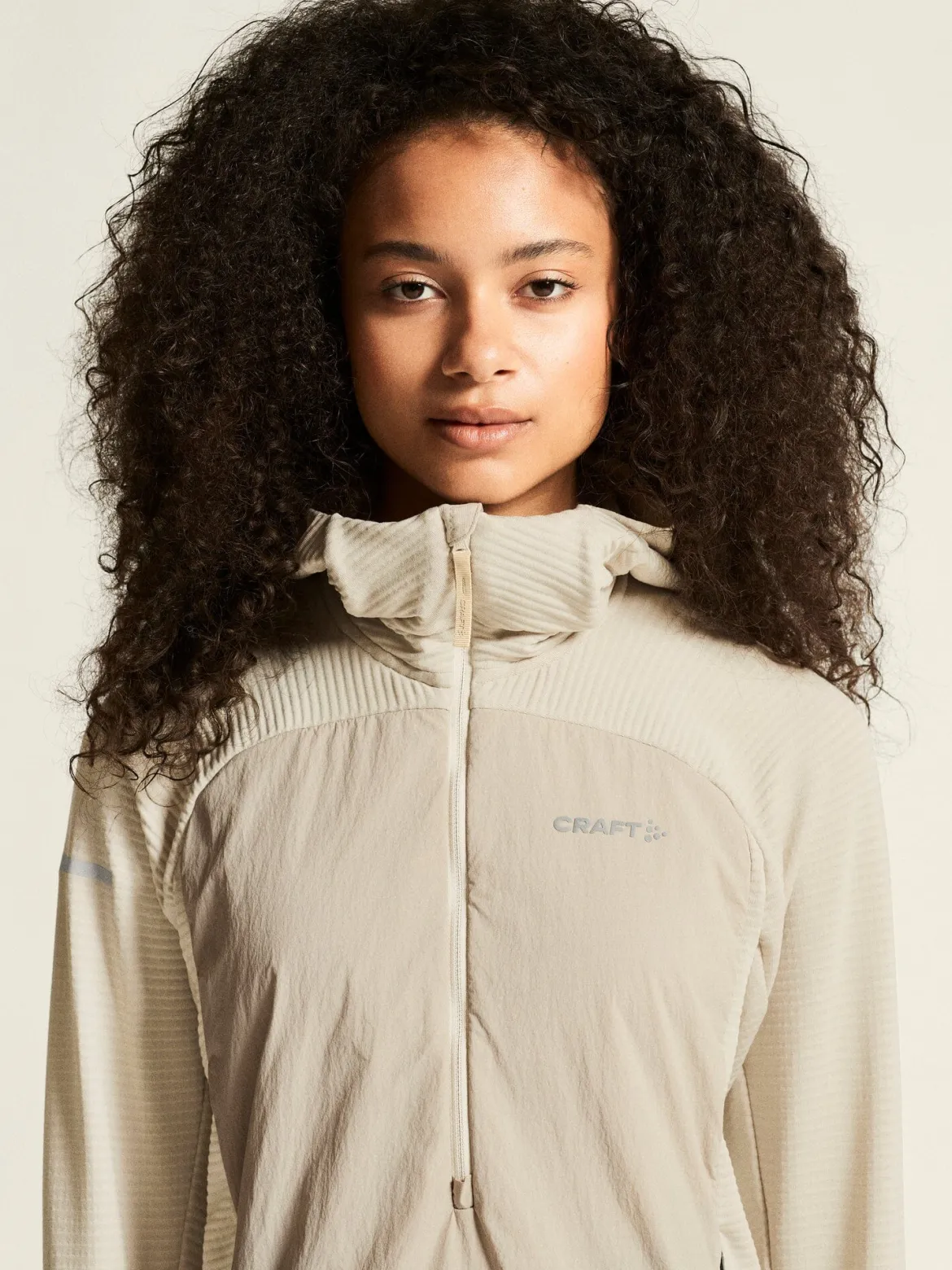 Women's SubZ Light Hood Sweater - Plaster