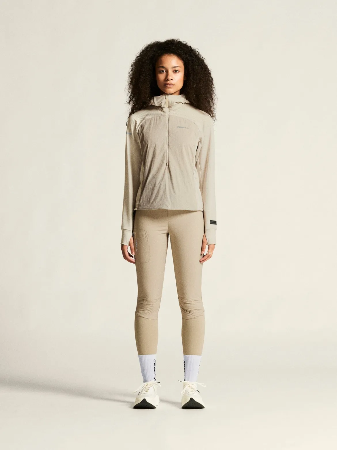 Women's SubZ Light Hood Sweater - Plaster