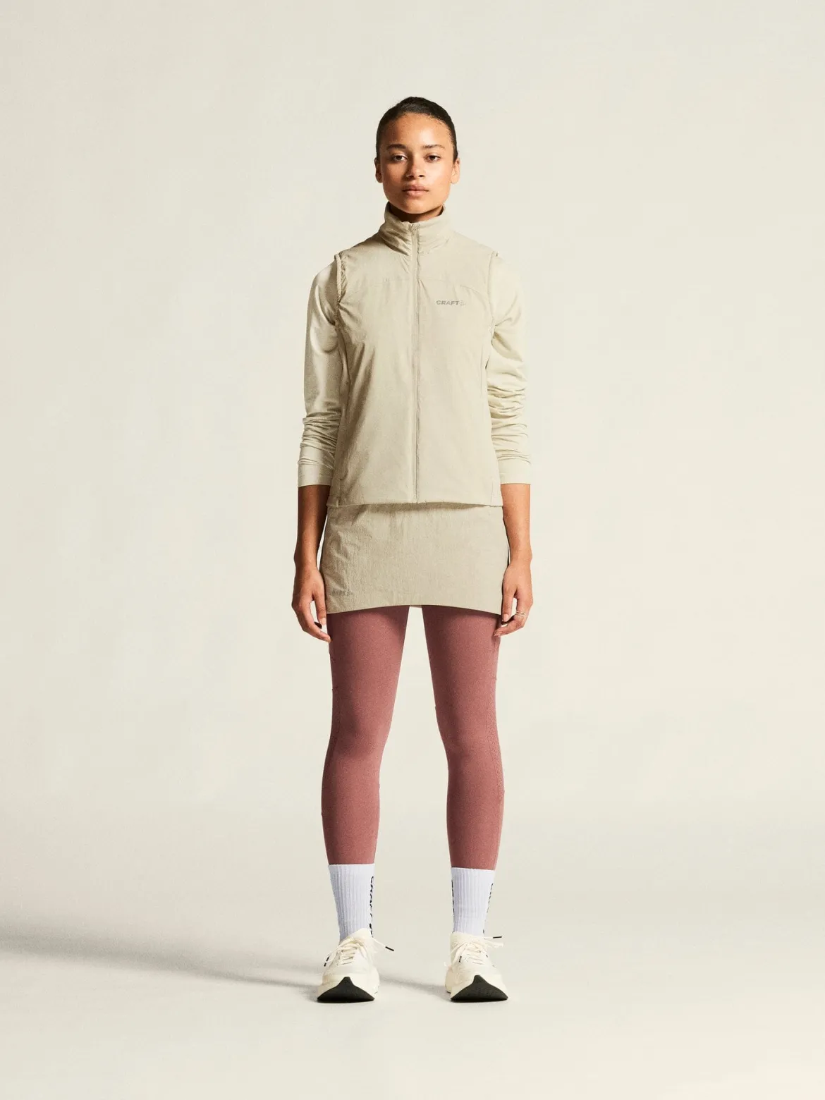 Women's SubZ Running Skirt 4 - Plaster