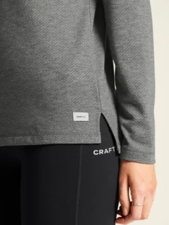 Women's Thermal Mesh CN - Dk Grey Melange