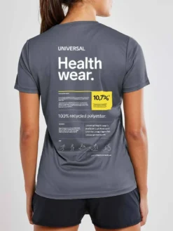 Women's Universal Healthwear Tech Tee - DK GREY